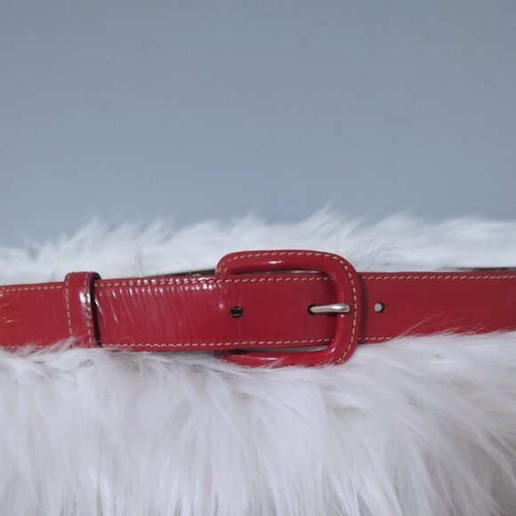 Coach Accessories - Coach red patent leather belt size small EUC